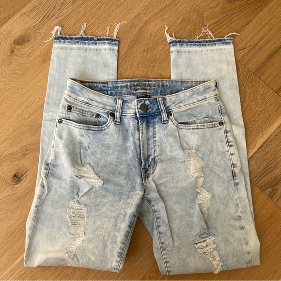 American Eagle Extreme Flex Acid Wash Ripped Jeans - Picture 12 of 13